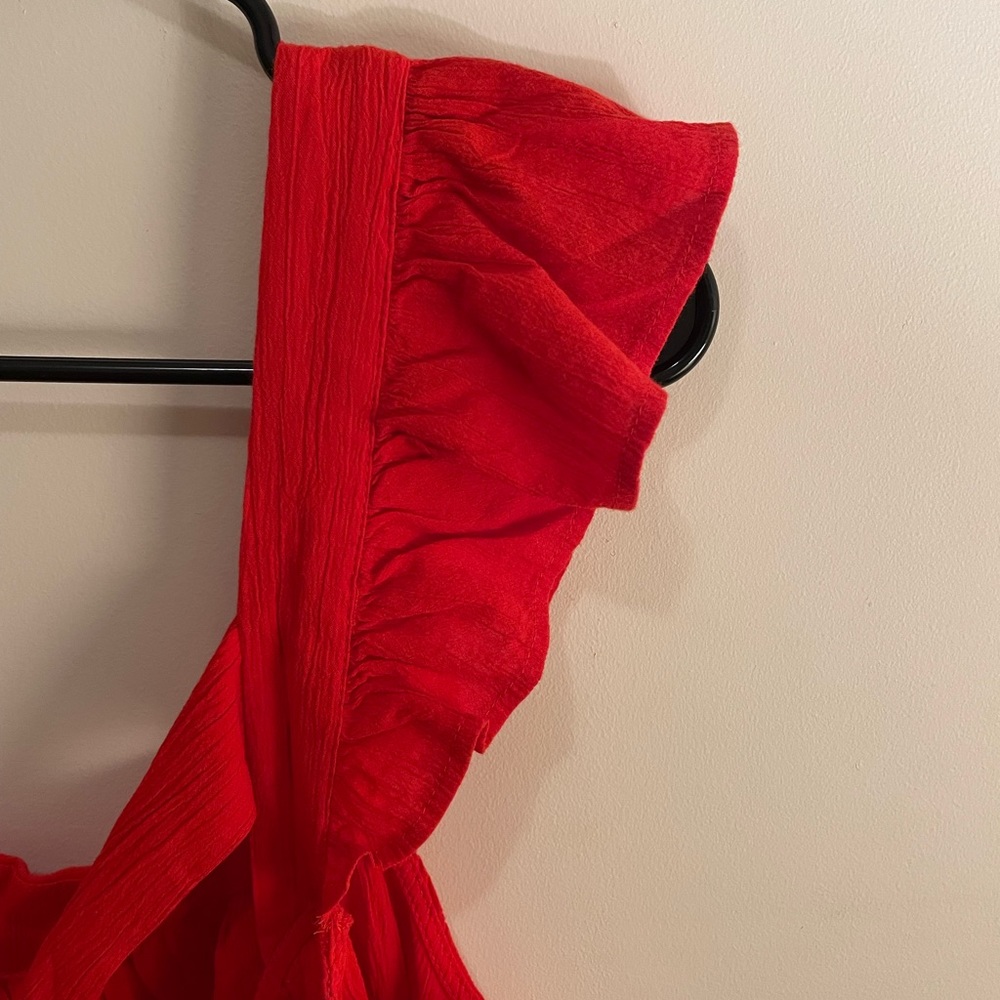 H&M Red Ruffle Tank Top - Picture 5 of 6